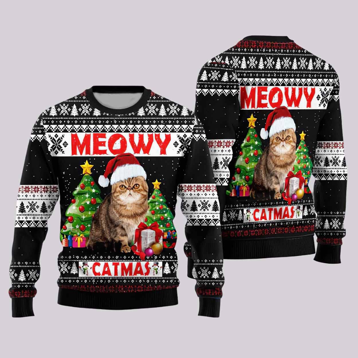 Meowy Catmas Ugly Christmas Sweater