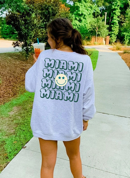 Miami Comfort Color T-Shirts, Retro Miami Tee, Miami Girl's Trip, Miami Game Day Sweatshirt, Miami Tailgate Apparel, Gift for Miami Student