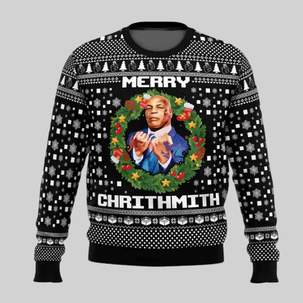 Mike Tyson Merry Chrithmith Ugly Christmas Sweater