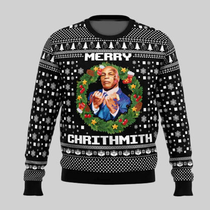 Mike Tyson Merry Chrithmith Ugly Christmas Sweater