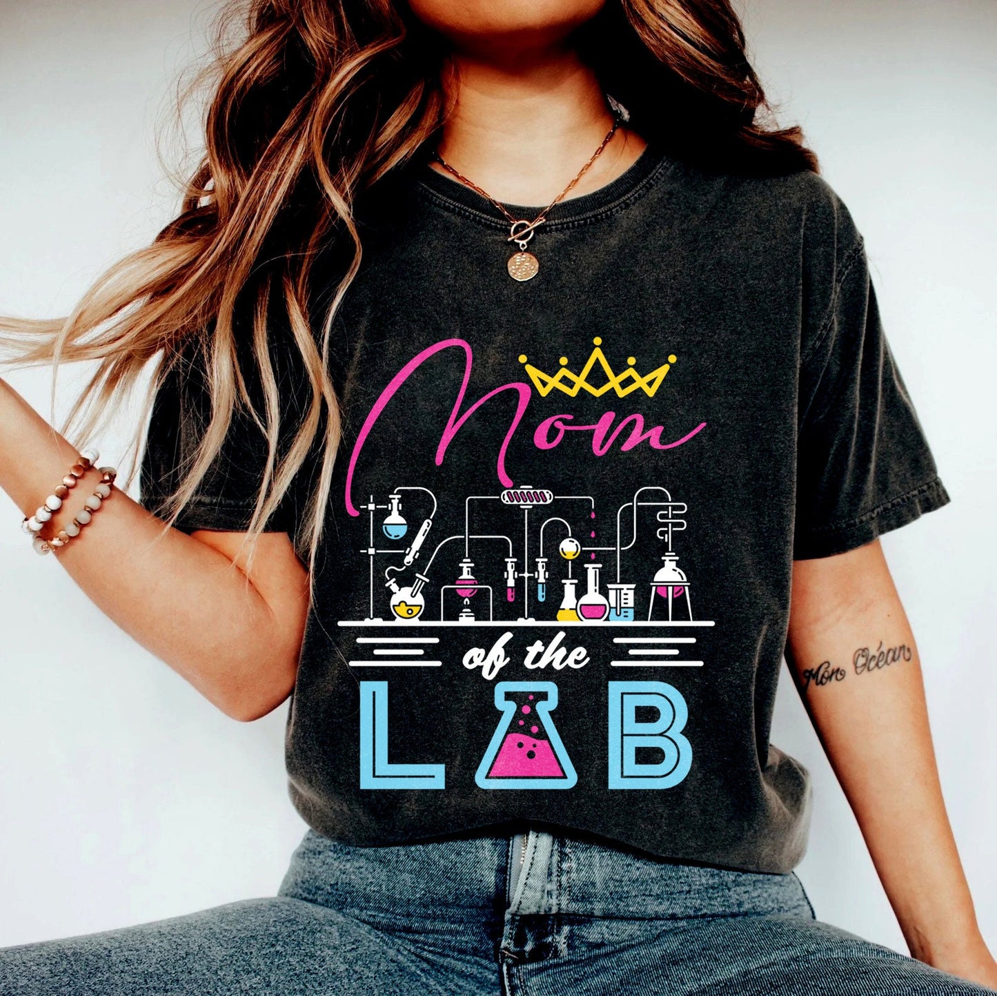 Mom Of The Lab Laboratory Tech Cute Science Scientist T-shirt, Lab Tech Hoodie Shirt, Saved By The Lab Sweatshirt, Mother's Day Gift Shirt