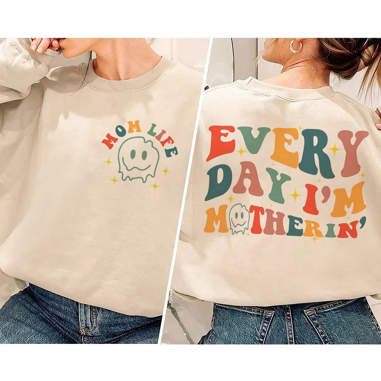 Mom Shirt, Funny Mom Sweat Shirt, Funny Mom Shirt, Baby Shower Gift For Mom, Funny Gift For Mom, Mom Shirt Sayings Everyday Im Motherin