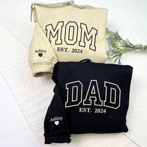 Mom and Dad Twin Pack Embroidered Sweatshirt