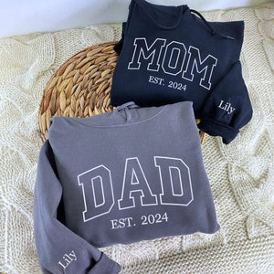 Mom and Dad Twin Pack Embroidered Sweatshirt