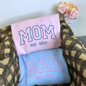 Mom and Dad Twin Pack Embroidered Sweatshirt