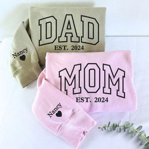 Mom and Dad Twin Pack Embroidered Sweatshirt