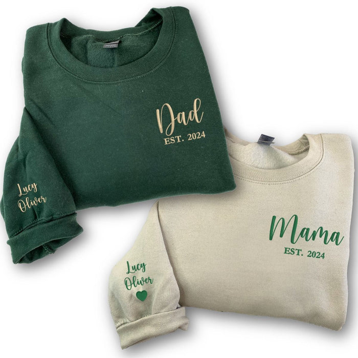 Mommy and Daddy Twin Pack Embroidered Sweatshirt