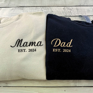 Mommy and Daddy Twin Pack Embroidered Sweatshirt