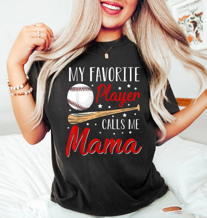 My Favorite Baseball Player Calls Me Mom Shirt, Baseball Mom, Game Day Shirt, Gift for Mom, Sports Mom Shirt, Baseball Mom Shirts sweatshirt