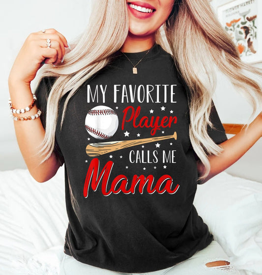 My Favorite Baseball Player Calls Me Mom Shirt, Baseball Mom, Game Day Shirt, Gift for Mom, Sports Mom Shirt, Baseball Mom Shirts sweatshirt