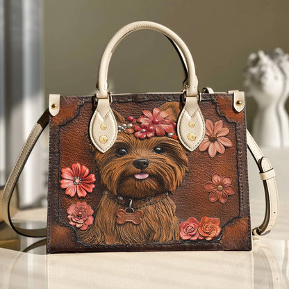 Leather Bag Wildflower Yorkie