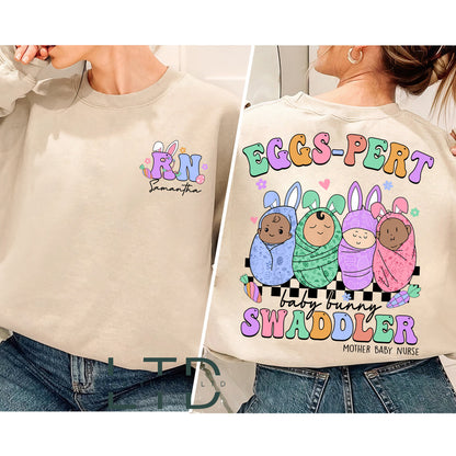 Nurse Easter Shirt, Labor Nurse Gift, RN Nurse Easter Tee, Swaddle Specialist, Postpartum Nurse