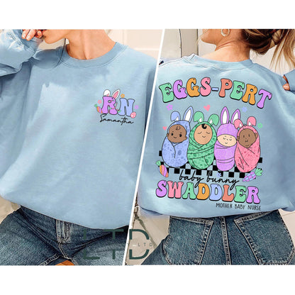Nurse Easter Shirt, Labor Nurse Gift, RN Nurse Easter Tee, Swaddle Specialist, Postpartum Nurse