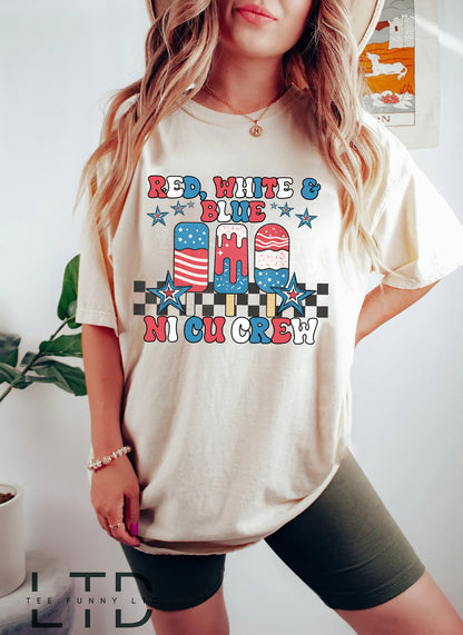 Nicu Nurse 4. juli USA skjorte, neonatal intensiv afdeling Nurse Independence Day 4. juli T-shirt gave, Nicu Nurse Student Squad Usa T-shirts