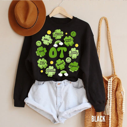 OT Patrick's Day Occupational Therapy Shamrock Men Women Shirt , One Lucky Occupational Therapist Shirt, St Patricks Day Gifts For OT