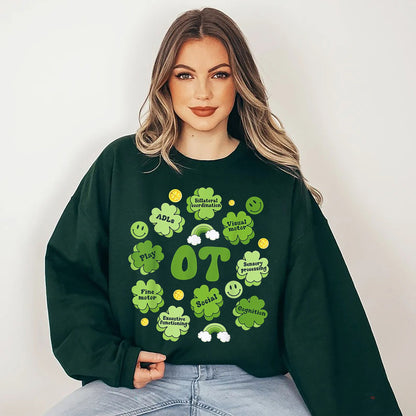 OT Patrick's Day Occupational Therapy Shamrock Men Women Shirt , One Lucky Occupational Therapist Shirt, St Patricks Day Gifts For OT