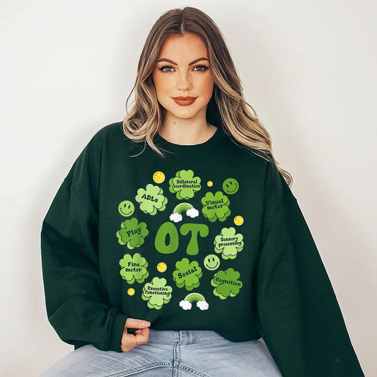 OT Patrick's Day Occupational Therapy Shamrock Men Women Shirt , One Lucky Occupational Therapist Shirt, St Patricks Day Gifts For OT