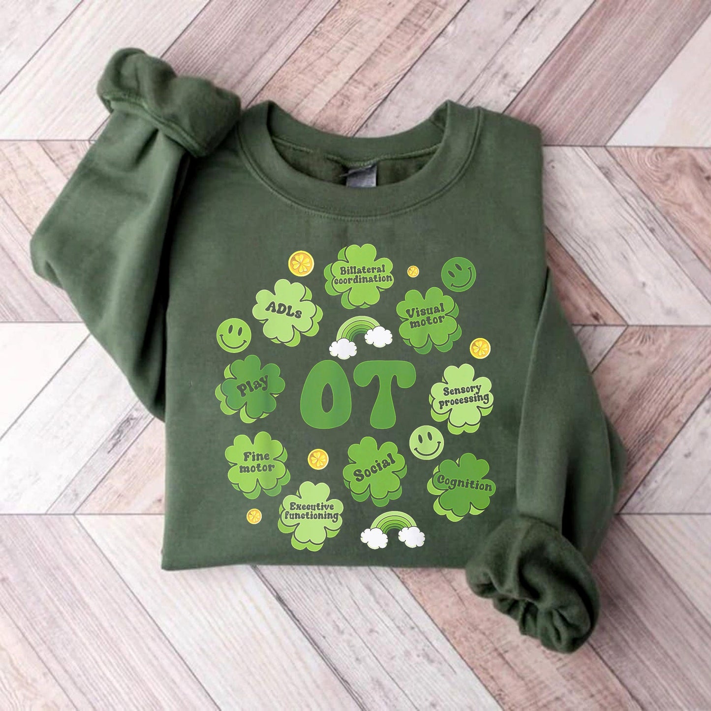 OT Patrick's Day Occupational Therapy Shamrock Men Women Shirt , One Lucky Occupational Therapist Shirt, St Patricks Day Gifts For OT