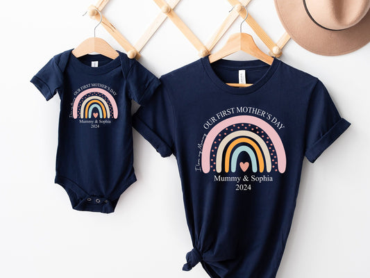Our First Mothers Day Shirt, Personalised Mothers Day Gift, 1st Mothers Day Gift, First Mothers Day Bodysuit, Gift for Mum, New Mum Gift