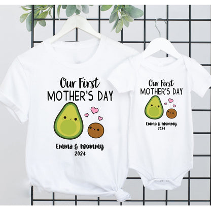 Our First Mothers Day Gift, First Mother's Day Gift, Mothers Day Baby Outfit, 1st Mothers Day Vest, New Mummy and Baby Outfit, Baby mom tee