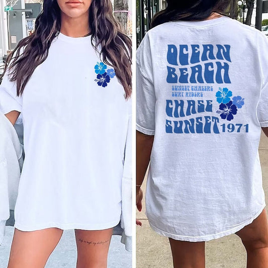 Ocean Beach Shirt- Aesthetic Tee, Trendy Shirts California Shirt trendy oversized VSCO Shirts words on back Pinterest tshirt, Beach Bum tee