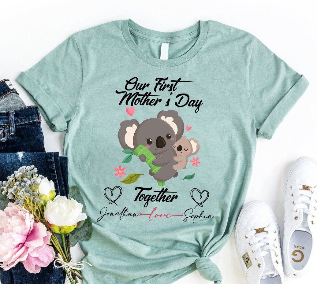 Our First Mother's Day T-Shirt, First Mothers Day Gift, Matching Mommy And Me Shirts, Custom Mothers Day Shirt, Koala Mommy And Me Shirt