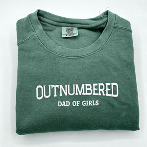 Outnumbered Dad Of Girls T-Shirt - Embroidered