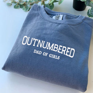 Outnumbered Dad Of Girls T-Shirt - Embroidered