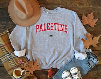 Palestine Sweatshirt, Free Palestine Sweater, Palestine Flag Crewneck, Stand With Palestine Shirt, Gaza Unisex College Tee,Palestine tee