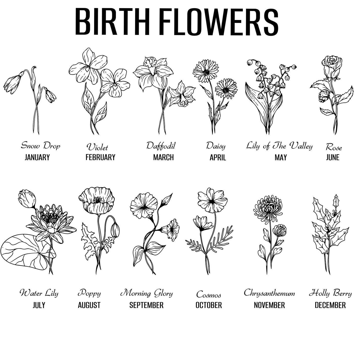 Personalized Birth Flower Grandma Sweatshirt, Grandma's Garden Shirt,Birthday Month Personalized Auntie,Grandchildren Shirt,Mothers Day Gift