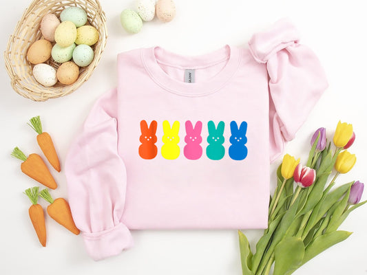 Peep my Sweatshirt, Candy Peeps Tee, Egg Hunt Shirt, Spring Room Mom, Christian Spring, Eggs and Bunnies, Pastel Easter,Rainbow Easter gifft