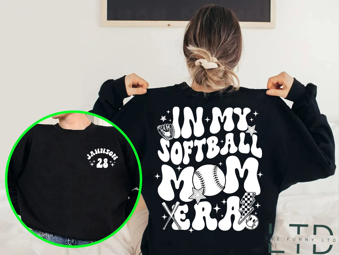 Personalized In My Softball Mom Era Shirt, Mothers Day Gift, Retro Sport Mom, Softball Mama Shirt, Team Mom Gift,Proud Softball Mama Shirt
