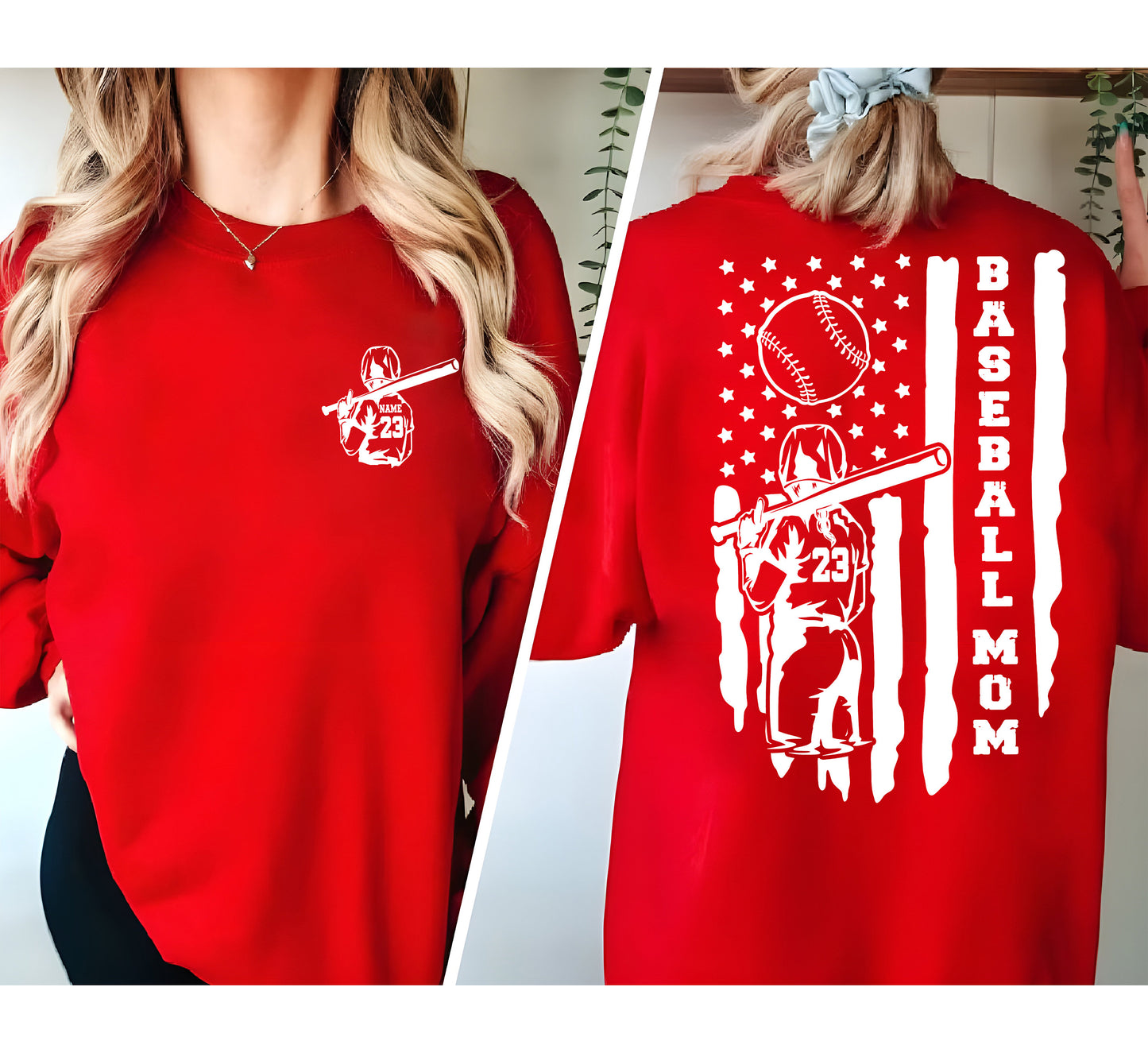 Personalized Baseball Mom T-shirt, Baseball Mom Hoodie, Baseball Hoodie For Women, Sports Mom Shirt, Mothers Day Gift, Family Baseball Shirt