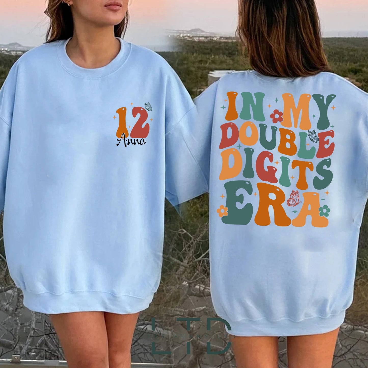 Personalized In My Double Digits Era Shirt, 10th Birthday Shirt, 10 Year Old Birthday Gift, In My Birthday Era, Personalized Birthday Gifts