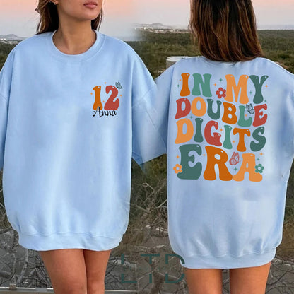 Personalized In My Double Digits Era Shirt, 10th Birthday Shirt, 10 Year Old Birthday Gift, In My Birthday Era, Personalized Birthday Gifts