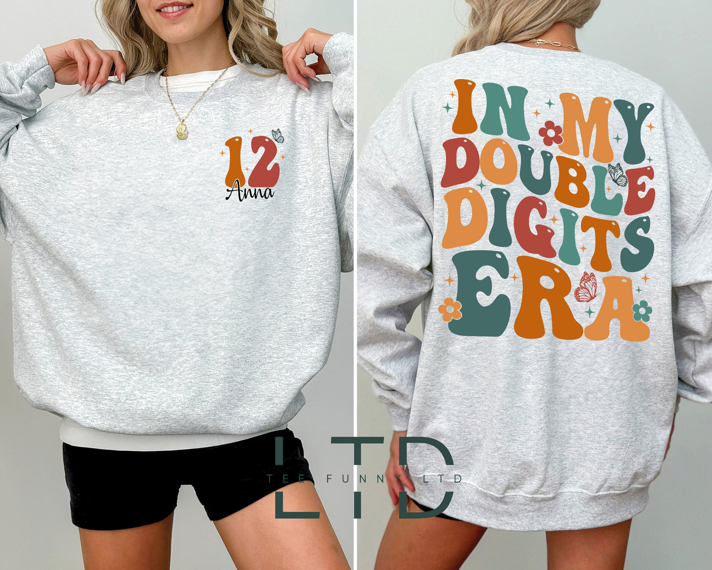 Personalized In My Double Digits Era Shirt, 10th Birthday Shirt, 10 Year Old Birthday Gift, In My Birthday Era, Personalized Birthday Gifts