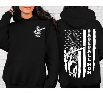 Personalized Baseball Mom T-shirt, Baseball Mom Hoodie, Baseball Hoodie For Women, Sports Mom Shirt, Mothers Day Gift, Family Baseball Shirt