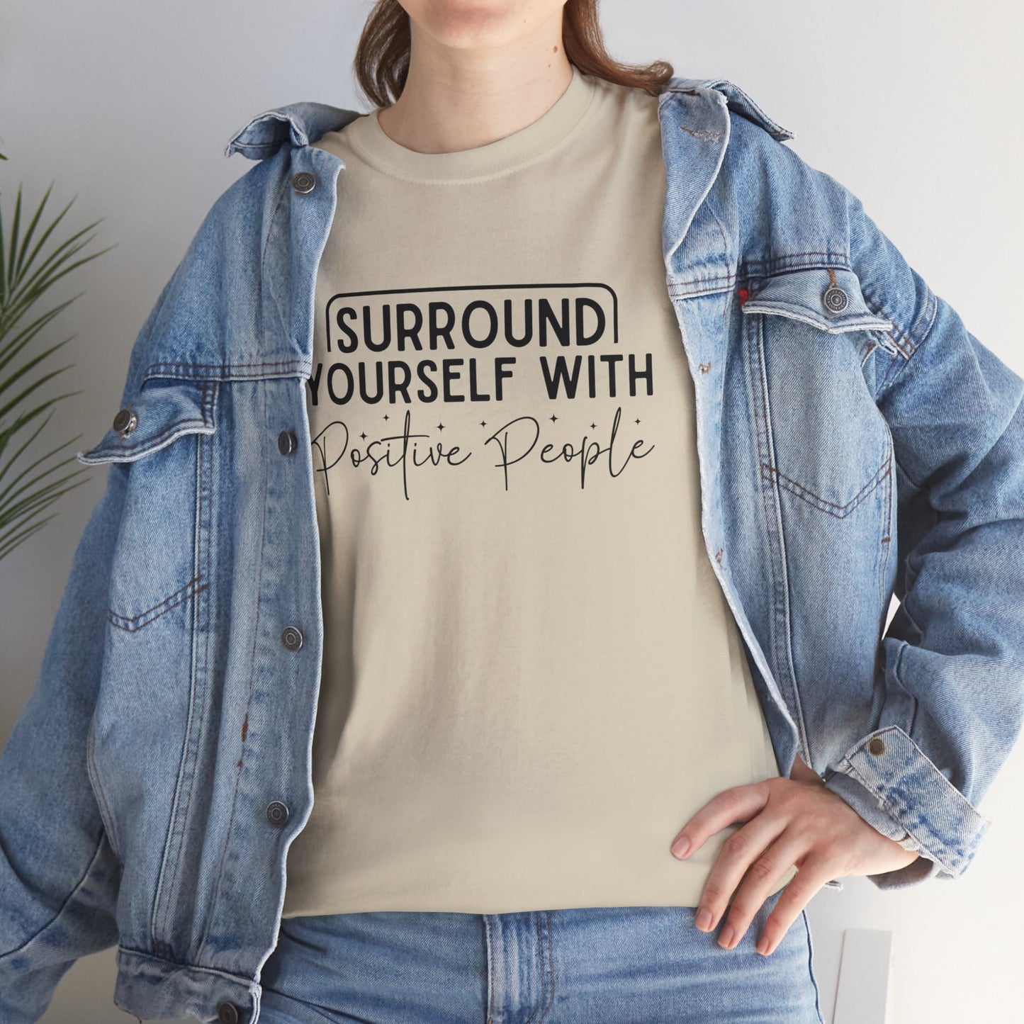 Positive Affirmations Shirt Mental Health Shirt Surround Yourself with Positive Peeps Tee Mental Health Quote Shirt, Motivational Support