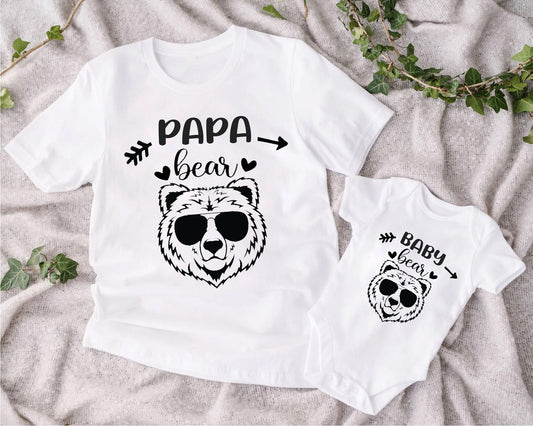 Papa Bear Shirt  Papa Bear Set, Papa Bear Baby Bear Shirt, Fathers Day Shirt, Bear Family Shirts, New Dad Gift, Baby Shower Gift, Dad gift