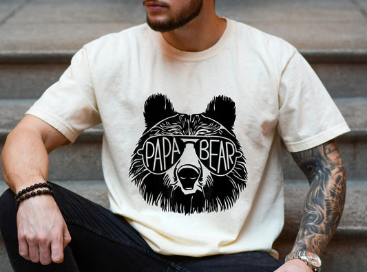 Papa Bear Sunglass T-shirt, Dad Shirt, Husband Present, Father's Day Gift, Gift For Him, Gift For Father, Christmas Gift For Dad, Dad Gift