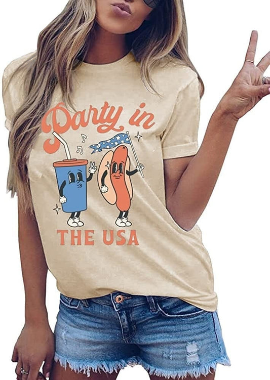 Party in the USA shirt, 4th of July tee, Retro funny fourth shirt, 4th of July shirt, America Patriotic Shirt, Independence Day Shirt