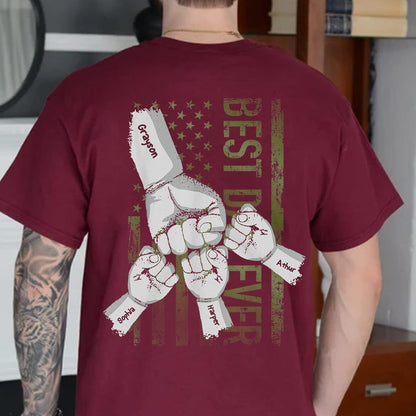 T-Léine Bump Dorn Ardaithe Daid Pearsanta, Bronntanas Lá an Athar, Bronntanas Ainmneacha Saincheaptha Páistí Do Dhaidí, Léine Dhaid is Fearr Riamh, Daidí Páistí ag Meaitseáil Tí
