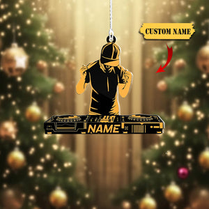 Personalized Deejay Christmas Ornament, DJ Ornament, Christmas Gift Deejay, Ornament Xmas