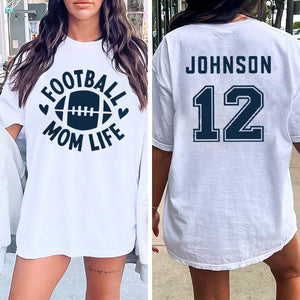 Personalized Football Mom Shirts, Football Sweatshirt, Football Mom Shirt, Custom Football Mom Shirt with Name and Number, Mom Sweatshirt