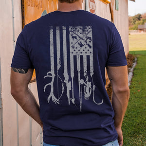 Personalized Hunting and Fishing Shirt, Custom Name American Flag Hunting and Fishing Gifts for Men, Gift for Man, Hunting Gift for Him