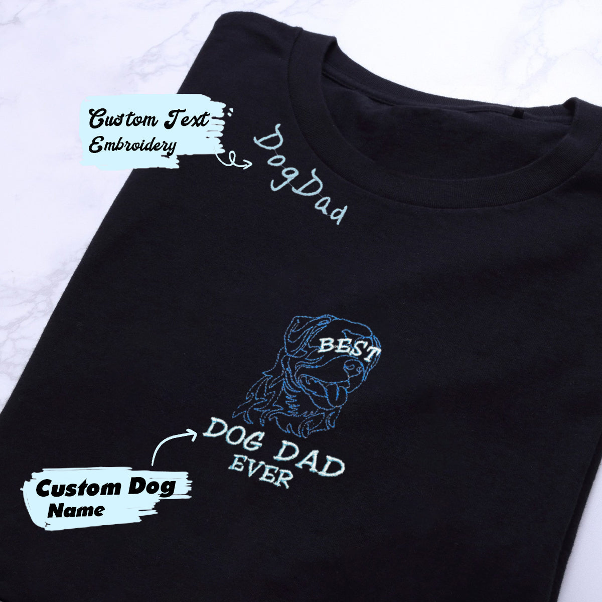 Personalized Best Doberman Dog Mom Ever Embroidered Colar Shirt, Custom Shirt with Dog Name, Best Gifts For Doberman Lovers