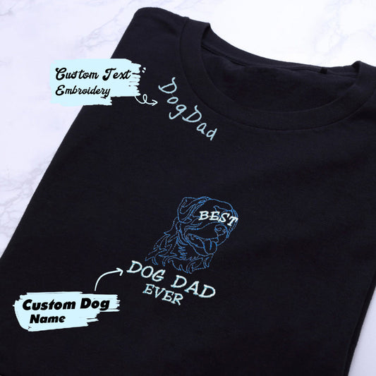 Personalized Best Doberman Dog Mom Ever Embroidered Colar Shirt, Custom Shirt with Dog Name, Best Gifts For Doberman Lovers