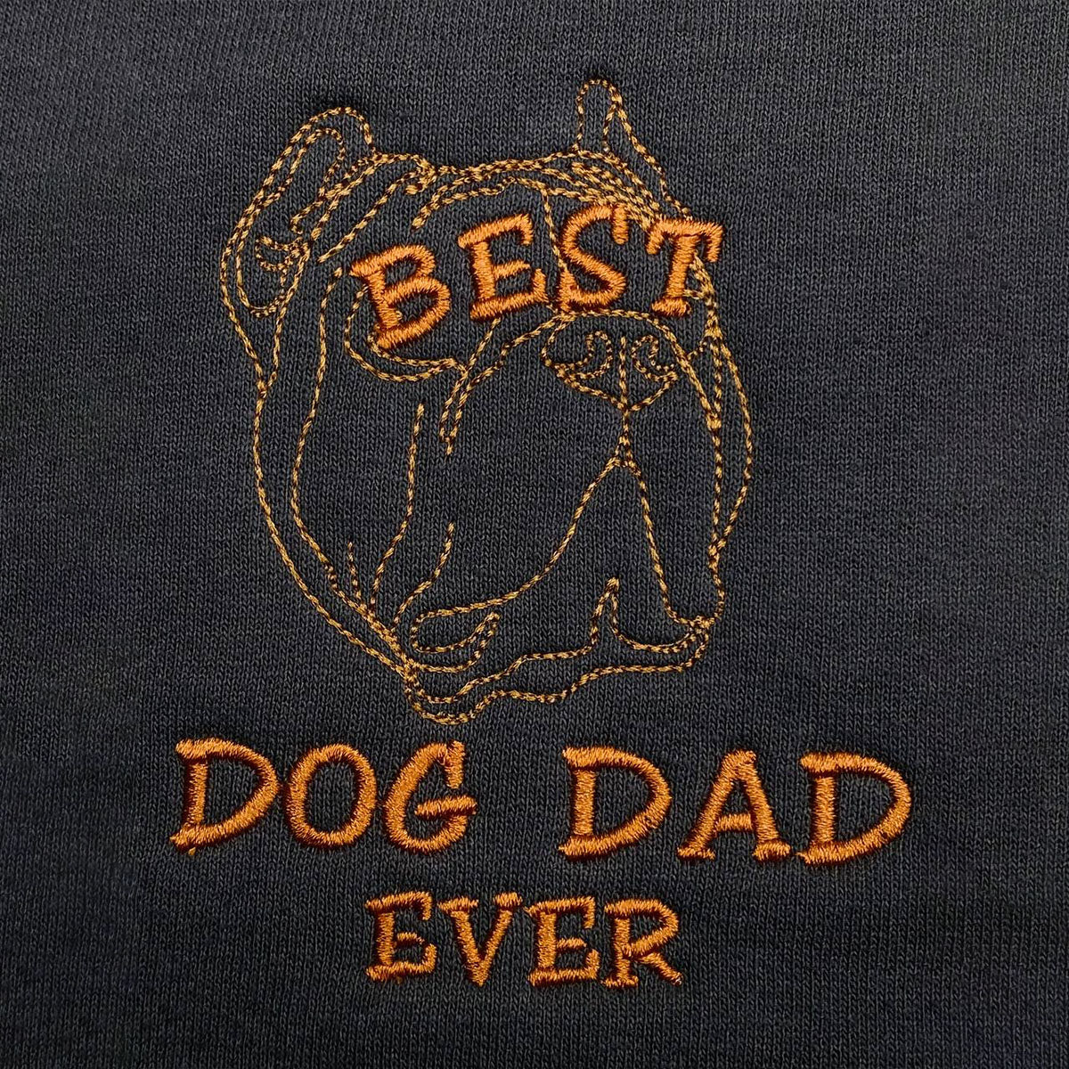 Personalized Best Pitbull Dog Dad Ever Embroidered Colar Shirt, Custom Shirt with Dog Name, Best Gifts for Pitbull Lovers