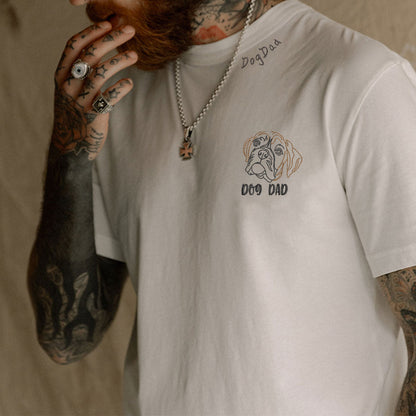 Personalized Boxer Dog Dad Shirt Embroidered Collar, Custom Shirt with Dog Name, Best Gifts For Boxer Lovers