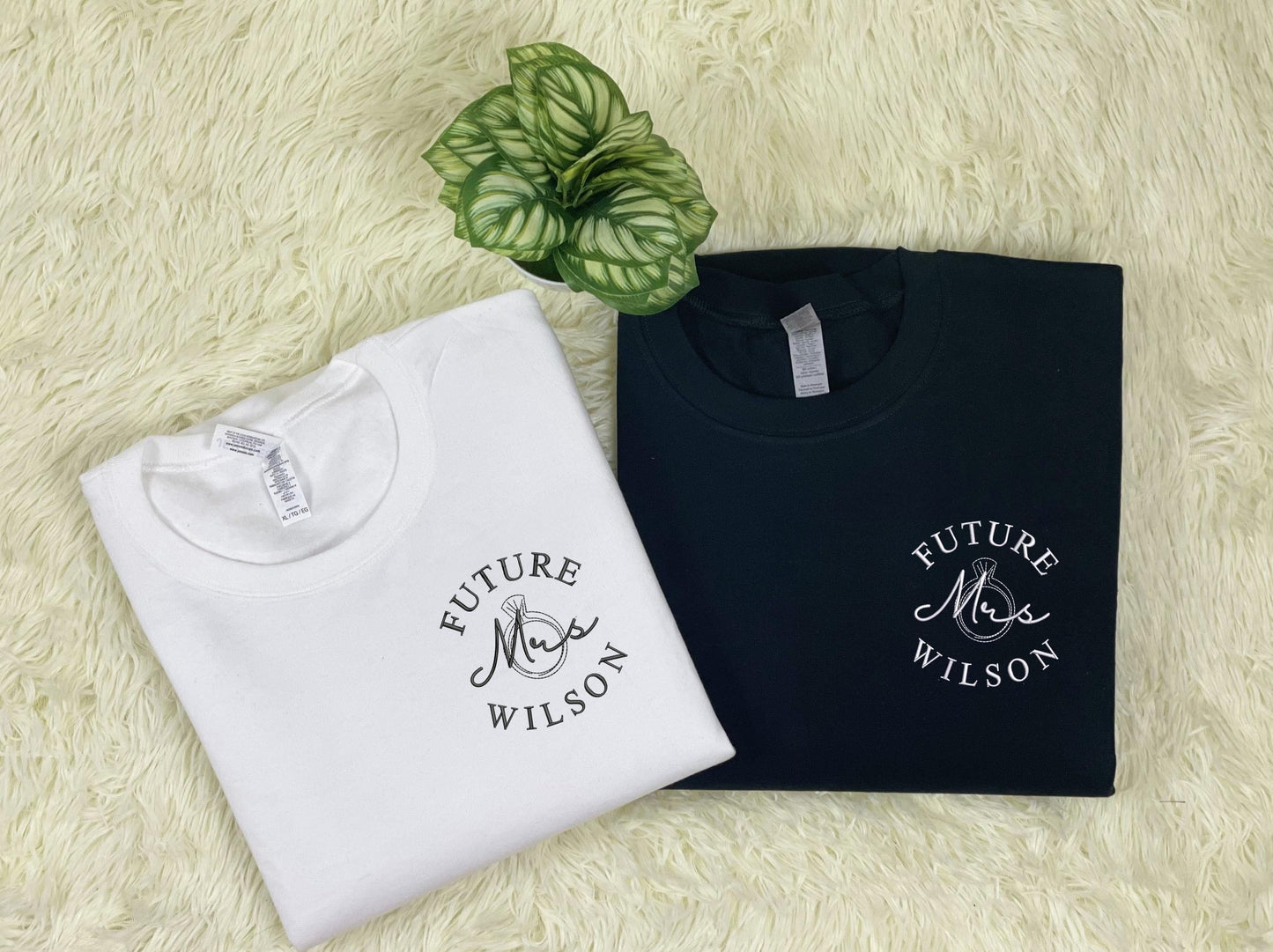 Personalized Bridal Shower Gift for Future Daughter in Law with Embroidered Future MRS Sweatshirt